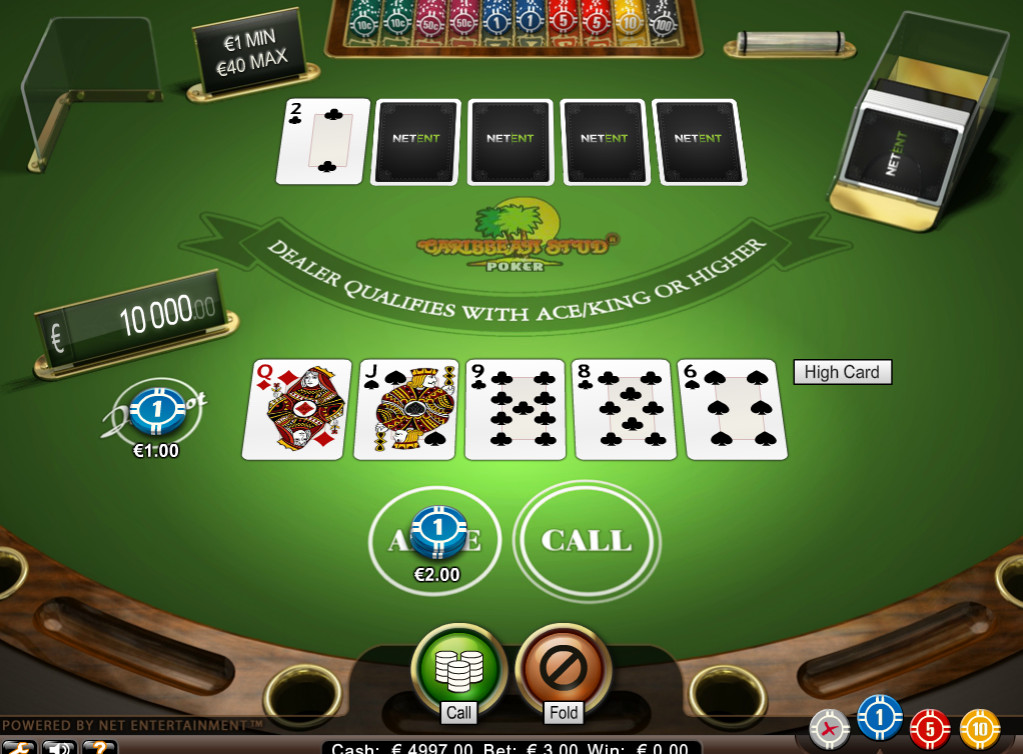 карибский покер с джекпотом